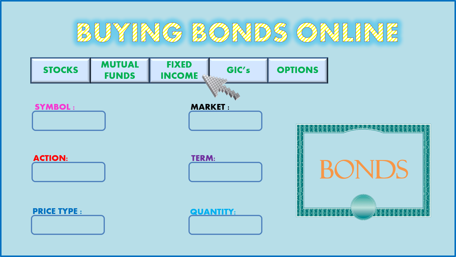 BUYING BONDS ONLINE & ADVANCED BOND TERMS